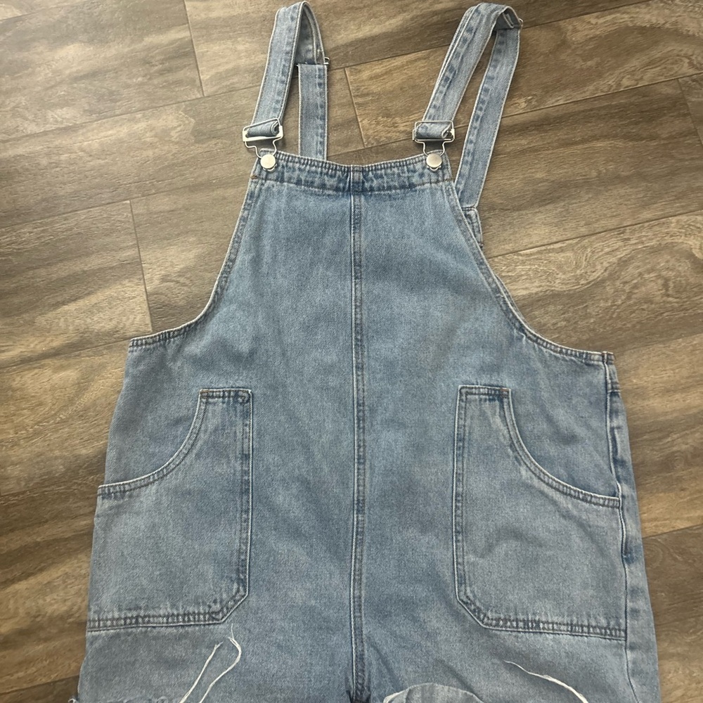 SHEIN Light Blue Denim overalls